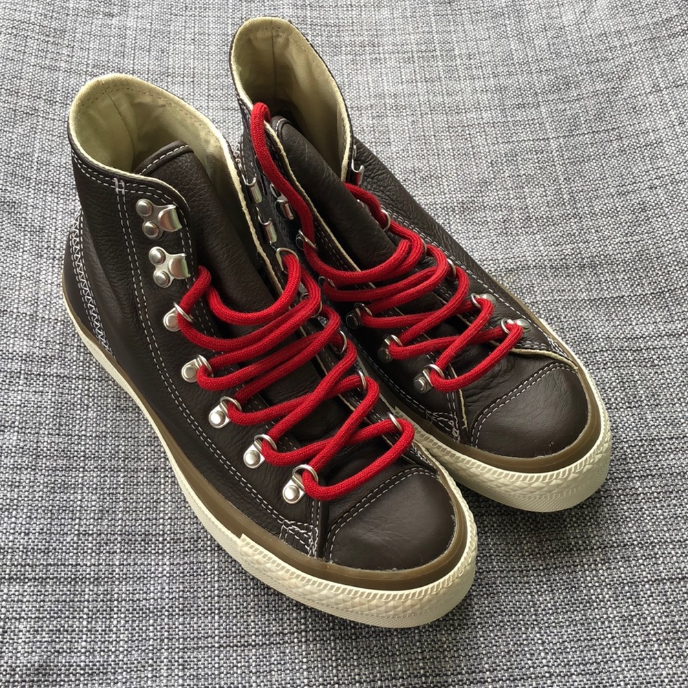 Brown Leather All Star Chucks
